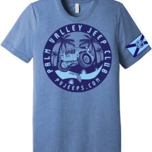 Palm Valley Jeep Club Jeep Light Blue Shirt w Florida Flag Sleeve